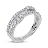 Thumbnail Image 2 of Baguette & Round-Cut Diamond Faux-Stack Ring 1/2 ct tw 14K White Gold