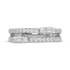 Thumbnail Image 3 of Baguette & Round-Cut Diamond Faux-Stack Ring 1/2 ct tw 14K White Gold