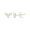 Thumbnail Image 1 of Lab-Grown Diamonds by KAY Three-Stone Stud Earrings 1/4 ct tw 14K Yellow Gold