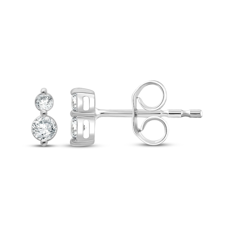 Main Image 1 of Lab-Grown Diamonds by KAY Two-Stone Stud Earrings 1/5 ct tw 14K White Gold