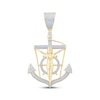 Thumbnail Image 1 of Men's Diamond Crucifix Anchor & Ship Wheel Charm 5/8 ct tw 10K Yellow Gold