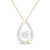 Thumbnail Image 1 of Unstoppable Love Diamond Teardrop Necklace 1/5 ct tw 10K Yellow Gold 19&quot;