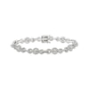 Thumbnail Image 1 of Marquise & Round-Cut Diamond Twist Link Bracelet 3 ct tw 10K White Gold 7&quot;