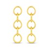 Thumbnail Image 2 of Circle Link Drop Earrings 14K Yellow Gold
