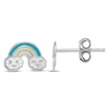 Thumbnail Image 3 of Children's Enamel Rainbow & Unicorn Stud Earrings Sterling Silver