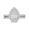 Neil Lane Artistry Pear-Shaped Lab-Created Diamond Double Halo Bridal Set 2 ct tw 14K White Gold