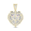 Thumbnail Image 4 of Men's Diamond & Lab-Created Ruby Tiger Charm 7/8 ct tw Round-cut 10K Yellow Gold