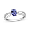 Thumbnail Image 0 of Oval-Cut Tanzanite & White Topaz Ring Sterling Silver