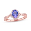 Thumbnail Image 0 of Oval-Cut Tanzanite & Diamond Ring 1/20 ct tw 10K Rose Gold