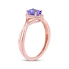 Thumbnail Image 1 of Oval-Cut Tanzanite & Diamond Ring 1/20 ct tw 10K Rose Gold