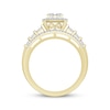 Thumbnail Image 3 of Princess-Cut Quad Multi-Diamond Center Engagement Ring 1 ct tw 10K Yellow Gold