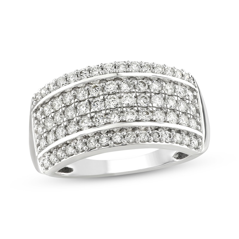 Diamond Multi-Row Anniversary Band 1 ct tw 14K White Gold | Kay Outlet