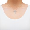 Thumbnail Image 2 of Diamond Cross Necklace 1 ct tw 10K White Gold 18"