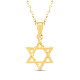 Star of David Necklace 14K Yellow Gold 18&quot;