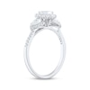 Thumbnail Image 2 of Oval-Cut & Pear-Shaped Diamond Three-Stone Ring 1 ct tw 14K White Gold