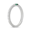 Thumbnail Image 2 of Neil Lane Baguette-Cut Natural Emerald & Diamond Anniversary Ring 1/4 ct tw 14K White Gold