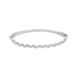 Our Story Together Diamond Adjustable S-Link Bracelet 1/2 ct tw 10K White Gold