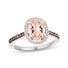 Thumbnail Image 1 of Le Vian Oval-Cut Morganite Ring 1/4 ct tw Diamonds 14K Vanilla Gold