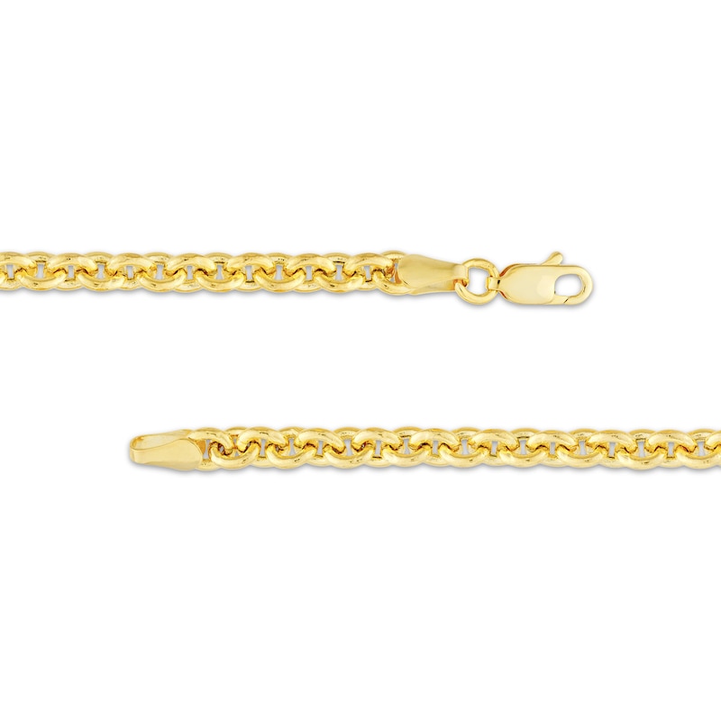 Main Image 3 of Semi-Solid Cable Chain Necklace 5mm 14K Yellow Gold 20&quot;