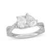 Thumbnail Image 1 of Neil Lane Artistry Oval-Cut & Pear-Shaped Lab-Grown Diamond Toi et Moi Engagement Ring 1-7/8 ct tw 14K White Gold