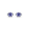 Thumbnail Image 2 of Tanzanite Solitaire Stud Earrings Sterling Silver