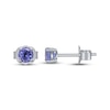 Thumbnail Image 3 of Tanzanite Solitaire Stud Earrings Sterling Silver