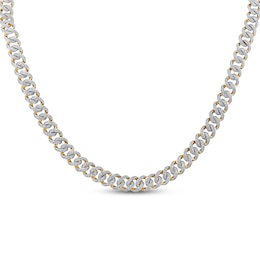 Diamond Curb Chain Necklace 3 ct tw 10K Yellow Gold 24&quot;