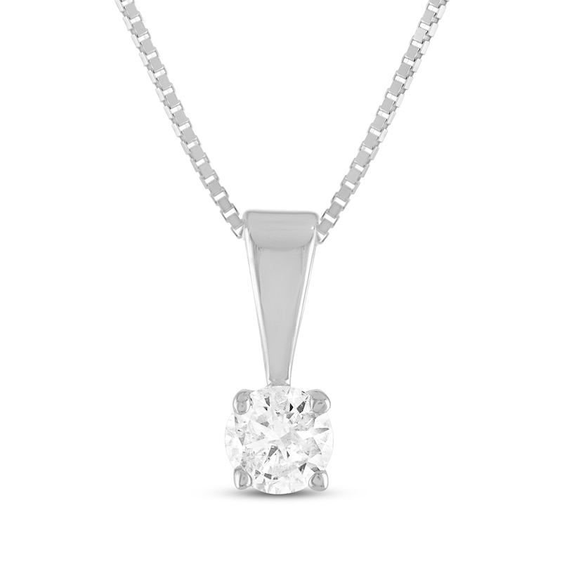 Main Image 2 of Round-Cut Diamond Solitaire Set 1/2 ct tw 10K White Gold