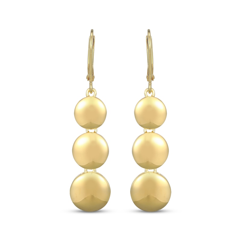 Main Image 2 of Disc Drop Earrings 18K Yellow Gold-Plated Sterling Silver