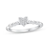 Thumbnail Image 1 of Multi-Diamond Heart-Shaped Promise Ring 1/10 ct tw Sterling Silver