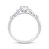 Thumbnail Image 3 of Multi-Diamond Heart-Shaped Promise Ring 1/10 ct tw Sterling Silver