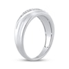 Thumbnail Image 2 of Men's Diamond Diagonal Wedding Band 1/3 ct tw 10K White Gold 6.9mm