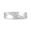 Thumbnail Image 3 of Men's Diamond Diagonal Wedding Band 1/3 ct tw 10K White Gold 6.9mm