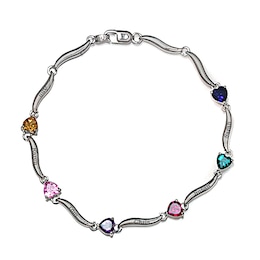 Birthstone Family & Mother's Bracelet (2-6 Stones and Lines)