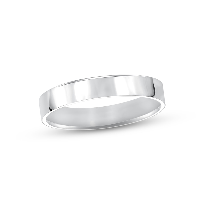 Main Image 1 of Pipe-Cut Wedding Band 14K White Gold