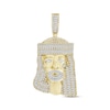 Thumbnail Image 1 of Men's Baguette & Round-Cut Diamond Jesus Charm 1-1/2 ct tw 10K Yellow Gold