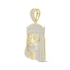 Thumbnail Image 2 of Men's Baguette & Round-Cut Diamond Jesus Charm 1-1/2 ct tw 10K Yellow Gold