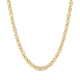 Solid Infinity Rope Chain Necklace 4mm 10K Yellow Gold 20&quot;