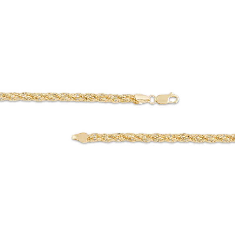 Solid Infinity Rope Chain Necklace 4mm 10K Yellow Gold 20"