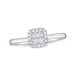 Princess-Cut Diamond Quad Promise Ring 1/5 ct tw 10K White Gold