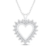 Thumbnail Image 1 of Diamond Heart Outline Necklace 1 ct tw 14K White Gold 18&quot;