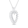 Thumbnail Image 2 of Diamond Heart Outline Necklace 1 ct tw 14K White Gold 18&quot;