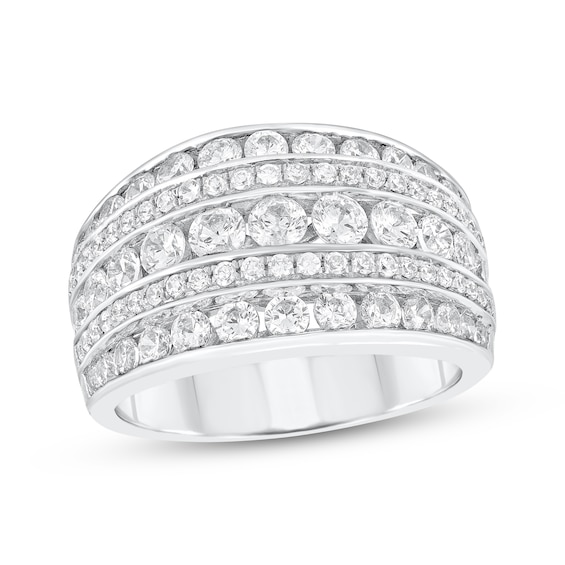 Diamond Five-Row Anniversary Ring 1-7/8 ct tw 10K White Gold