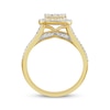 Thumbnail Image 3 of Princess-Cut Multi-Diamond Center Bridal Set 1-1/2 ct tw 10K Yellow Gold