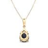 Thumbnail Image 3 of London Blue Topaz & Diamond Accent Necklace 10K Yellow Gold 18&quot;