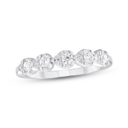 Adore Diamond Pear Frame Anniversary Ring 1/3 ct tw 10K White Gold