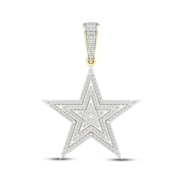 Men's Diamond Star Charm 1/2 ct tw 10K Yellow Gold