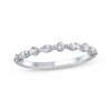 Thumbnail Image 1 of Marquise & Round-Cut Diamond Stackable Anniversary Ring 1/2 ct tw 10K White Gold