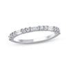 Thumbnail Image 0 of Baguette & Round-Cut Diamond Anniversary Ring 1/2 ct tw 10K White Gold