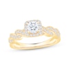 Thumbnail Image 1 of Round-Cut Diamond Halo Engagement Ring 3/4 ct tw 18K Yellow Gold